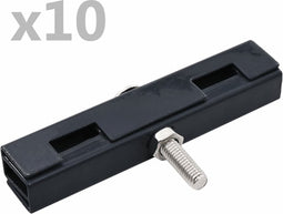 vidaXL - U-matverbinding - 10 - sets - antraciet