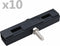 vidaXL - U-matverbinding - 10 - sets - antraciet