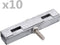 vidaXL - U-matverbinding - 10 - sets - zilverkleurig