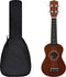 vidaXL - Ukuleleset - met - tas - voor - kinderen - sopraan - 21'' - donkerhoutkleurig