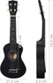 vidaXL - Ukuleleset - met - tas - voor - kinderen - sopraan - 21'' - zwart