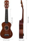 vidaXL - Ukuleleset - met - tas - voor - kinderen - sopraan - 21'' - donkerhoutkleurig