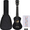 vidaXL - Ukuleleset - met - tas - voor - kinderen - sopraan - 21'' - zwart