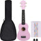 vidaXL - Ukuleleset - met - tas - voor - kinderen - sopraan - 21'' - roze