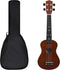 vidaXL - Ukuleleset - met - tas - voor - kinderen - sopraan - 23'' - donkerhoutkleurig