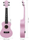vidaXL - Ukuleleset - met - tas - voor - kinderen - sopraan - 23'' - roze