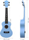 vidaXL - Ukuleleset - met - tas - voor - kinderen - sopraan - 23'' - blauw