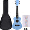 vidaXL - Ukuleleset - met - tas - voor - kinderen - sopraan - 23'' - blauw