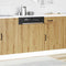 vidaXL - Vaatwaspaneel - Kalmar - 60x1,5x67 - cm - bewerkt - hout - artisanaal - eiken