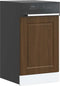 vidaXL - Vaatwaspaneel - Porto - 45x1,5x67 - cm - bewerkt - hout - bruin - eikenkleur