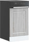 vidaXL - Vaatwaspaneel - Porto - 45x1,5x67cm - bewerkt - hout - grijs - sonoma - eiken