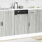 vidaXL - Vaatwaspaneel - Porto - 45x1,5x67cm - bewerkt - hout - grijs - sonoma - eiken