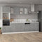 vidaXL - Vaatwasserpaneel - 45x3x67 - cm - spaanplaat - betongrijs