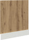 vidaXL - Vaatwasserpaneel - 60x1,5x67 - cm - bewerkt - hout - artisanaal - eiken