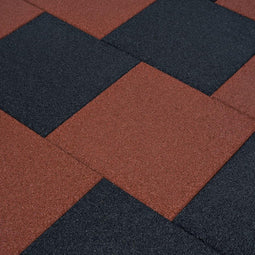 vidaXL - Valtegel - 6 - st - 50x50x3 - cm - rubber - zwart