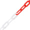 vidaXL - Veiligheidsketting - Ø - 4 - mm - 100 - m - kunststof - rood - en - wit