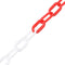 vidaXL - Veiligheidsketting - Ø - 6 - mm - 100 - m - kunststof - rood - en - wit