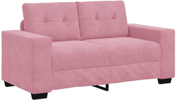 vidaXL - Velours - Roze - Velours, - Hout - Middelgroot - Ergonomisch - Loversofa
