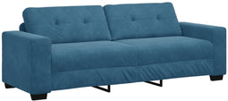 vidaXL - Velvet - Blauw - Polyvelvet - Middelgroot - Duurzaam - 3 - Zits - Bank