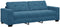 vidaXL - Velvet - Blauw - Polyvelvet - Middelgroot - Duurzaam - 3 - Zits - Bank