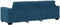 vidaXL - Velvet - Blauw - Polyvelvet - Middelgroot - Duurzaam - 3 - Zits - Bank