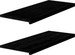 vidaXL - Vensterbanken - 2 - st - 100x40x2 - cm - massief - eikenhout - donkerbruin