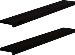 vidaXL - Vensterbanken - 2 - st - 110x15x2 - cm - massief - eikenhout - donkerbruin