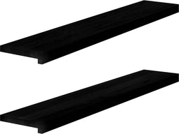 vidaXL - Vensterbanken - 2 - st - 110x20x2 - cm - massief - eikenhout - donkerbruin