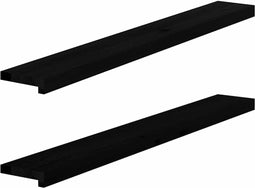 vidaXL - Vensterbanken - 2 - st - 120x15x2 - cm - massief - eikenhout - donkerbruin