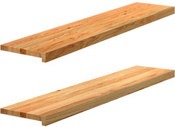 vidaXL - Vensterbanken - 2 - st - 120x25x2 - cm - massief - eikenhout - lichtbruin