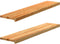 vidaXL - Vensterbanken - 2 - st - 120x25x2 - cm - massief - eikenhout - lichtbruin