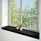 vidaXL - Vensterbanken - 2 - st - 120x30x2 - cm - massief - eikenhout - donkerbruin