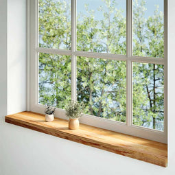 vidaXL - Vensterbanken - 2 - st - 140x20x2 - cm - massief - eikenhout - lichtbruin