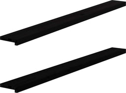 vidaXL - Vensterbanken - 2 - st - 160x15x2 - cm - massief - eikenhout - donkerbruin