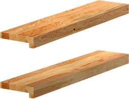 vidaXL - Vensterbanken - 2 - st - 70x15x2 - cm - massief - eikenhout - lichtbruin