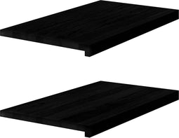 vidaXL - Vensterbanken - 2 - st - 70x40x2 - cm - massief - eikenhout - donkerbruin