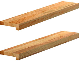 vidaXL - Vensterbanken - 2 - st - 80x15x2 - cm - massief - eikenhout - lichtbruin