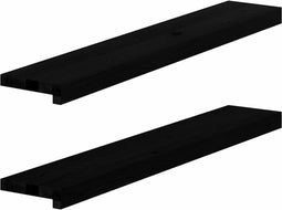 vidaXL - Vensterbanken - 2 - st - 90x15x2 - cm - massief - eikenhout - donkerbruin