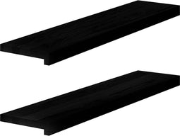 vidaXL - Vensterbanken - 2 - st - 90x20x2 - cm - massief - eikenhout - donkerbruin