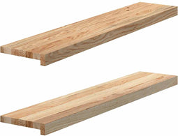 vidaXL - Vensterbanken - 2 - st - onbehandeld - 100x20x2 - cm - massief - eikenhout