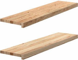 vidaXL - Vensterbanken - 2 - st - onbehandeld - 100x25x2 - cm - massief - eikenhout