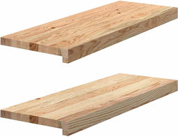 vidaXL - Vensterbanken - 2 - st - onbehandeld - 70x25x2 - cm - massief - eikenhout