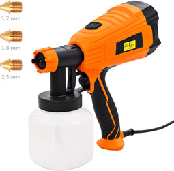 vidaXL - Verfspuit - elektrisch - met - 3 - mondstukken - 500 - W - 800 - ml