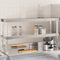 vidaXL - Verhoging - voor - werktafel - 2-laags - 110x30x65 - cm - roestvrij - staal