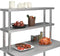 vidaXL - Verhoging - voor - werktafel - 2-laags - 120x30x65 - cm - roestvrij - staal