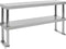vidaXL - Verhoging - voor - werktafel - 2-laags - 120x30x65 - cm - roestvrij - staal
