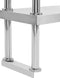vidaXL - Verhoging - voor - werktafel - 2-laags - 120x30x65 - cm - roestvrij - staal
