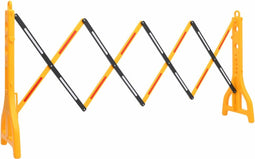 vidaXL - Verkeersbarrière - inklapbaar - 250x38x96 - cm - geel - en - zwart
