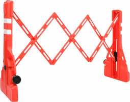 vidaXL - Verkeersbarrières - inklapbaar - 210x50x105 - cm - rood