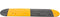 vidaXL - Verkeersdrempel - 129x32,5x4 - rubber - geel - en - zwart